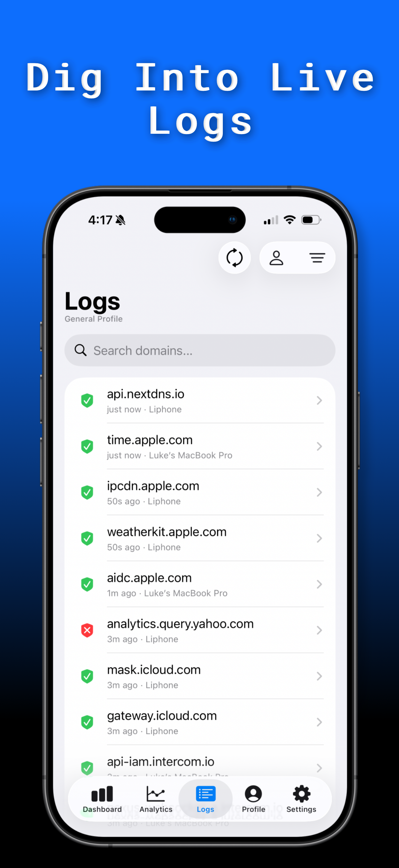 PetDNS log overview
