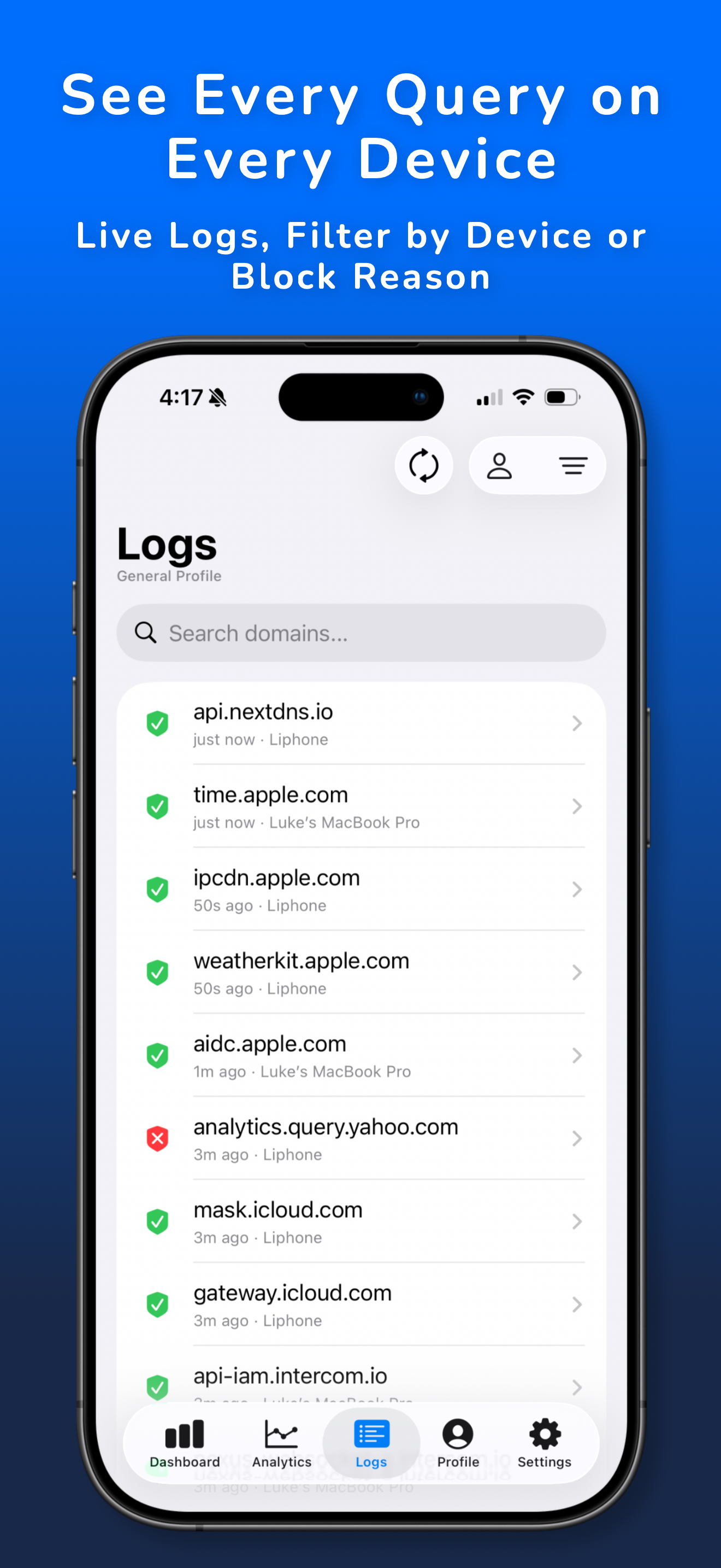 PetDNS log overview